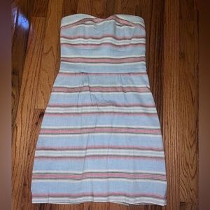 dolce vita blue strapless striped dress
